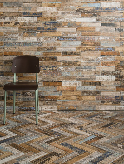 Quayside Distressed Wood Effect Tiles - Contemporary - Wall & Floor ...