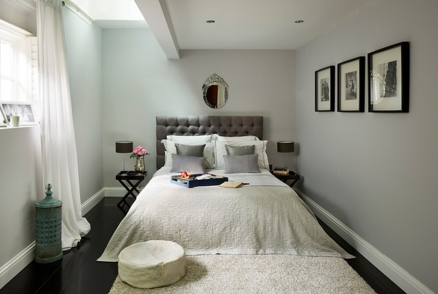 Clapham, London clasico-renovado-dormitorio