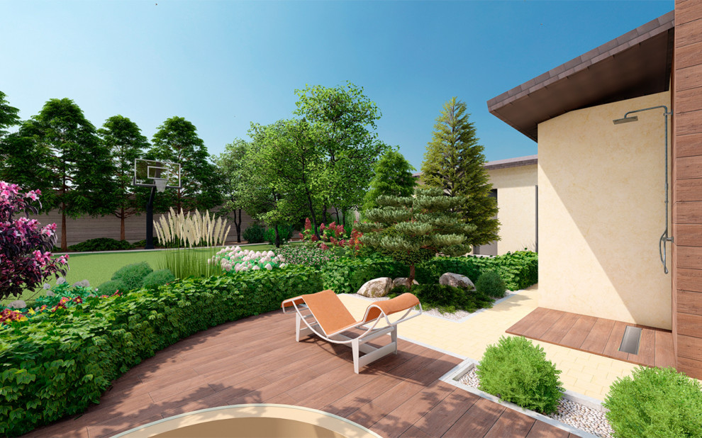 Ландшафтный дизайн частного сада в г. Волжский