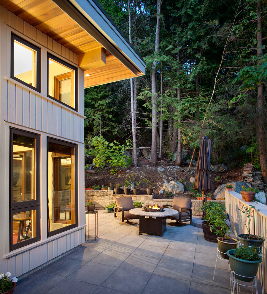 Photo of a contemporary patio in Vancouver with no cover.