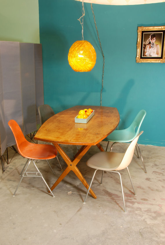 Hans J Wegner Style Mahogany Dining Table by Retrograde LA