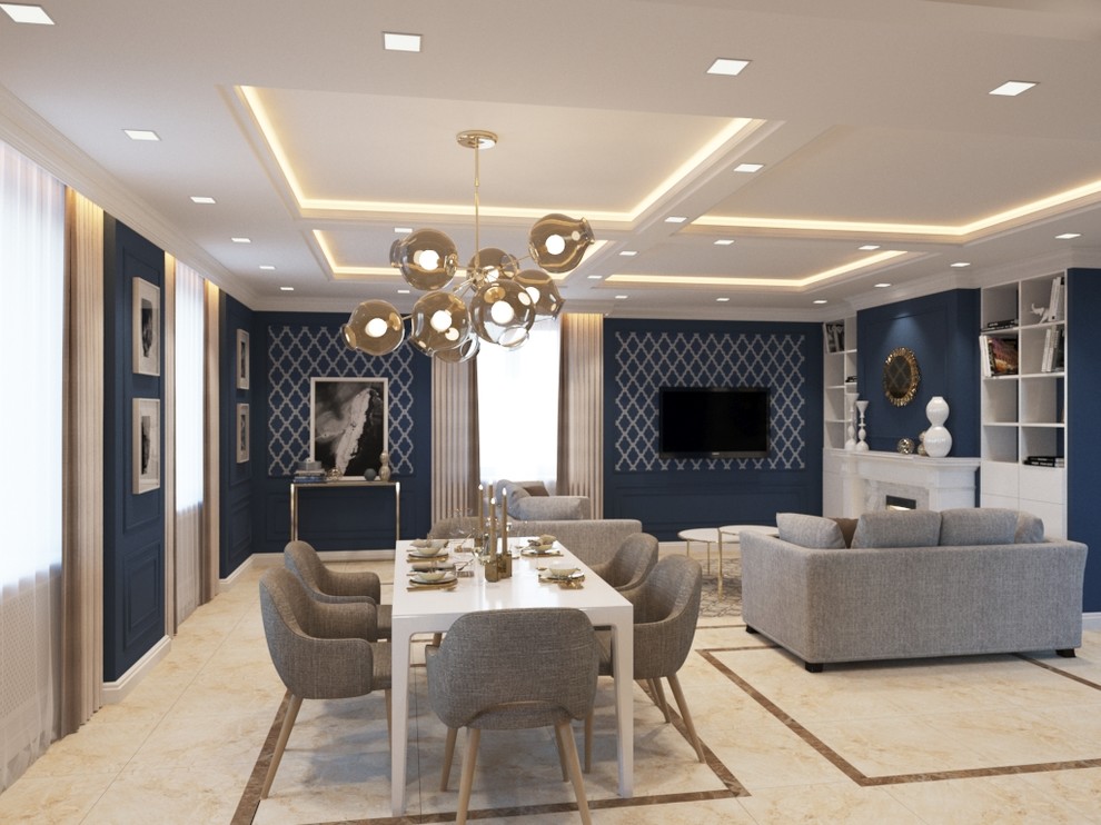 Проект кухни-гостиной в частном доме, Иваново