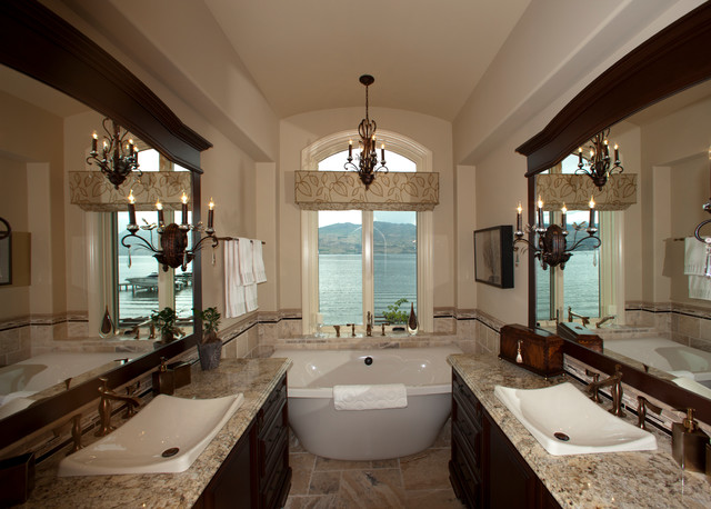 Transitional Style rustic-bathroom