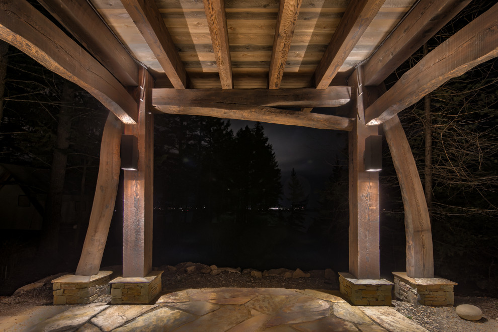 Entryway - rustic entryway idea in Seattle