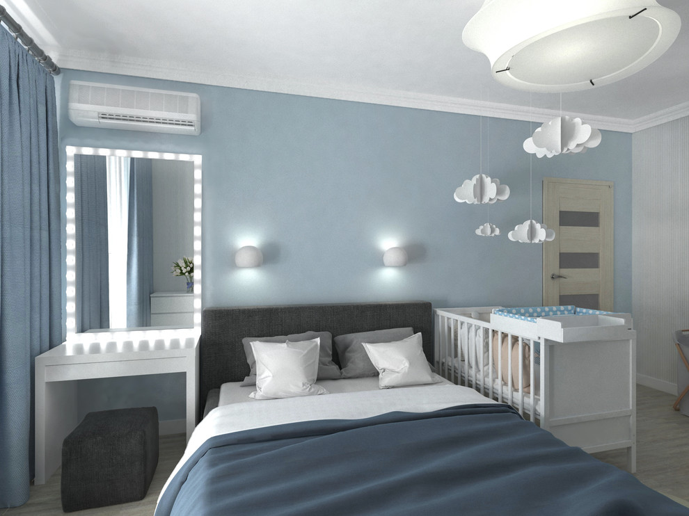 Двушка в голубых тонах