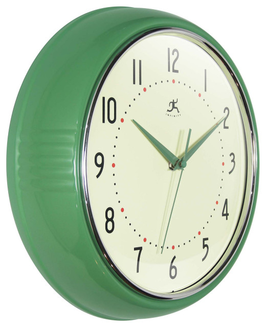 12 Inch Round Retro Wall Clock - Contemporary - Wall Clocks - by ...