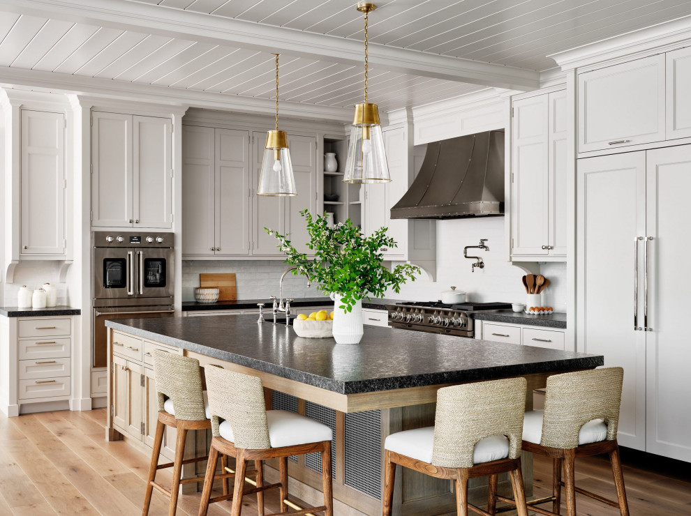 Beach style kitchen photo in Providence
