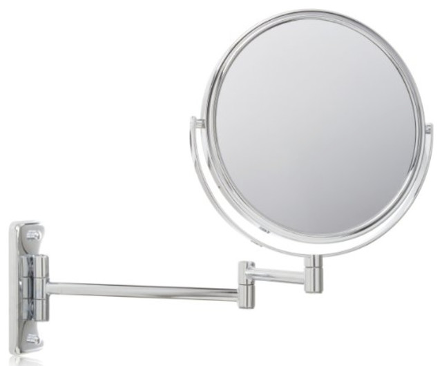 Jerdon JP7506BZ 8Inch TwoSided Swivel Wall Mount Mirror with 5x Magnification Contemporary