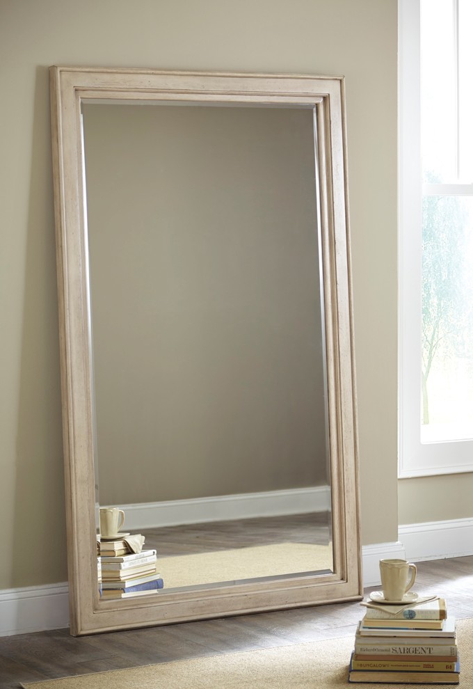 Signature Design by Ashley Demarlos Parchment White Floor Mirror