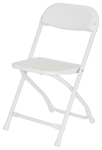 Rhino Childrens Plastic Set Of 10 Folding Chair With White Finish 2210