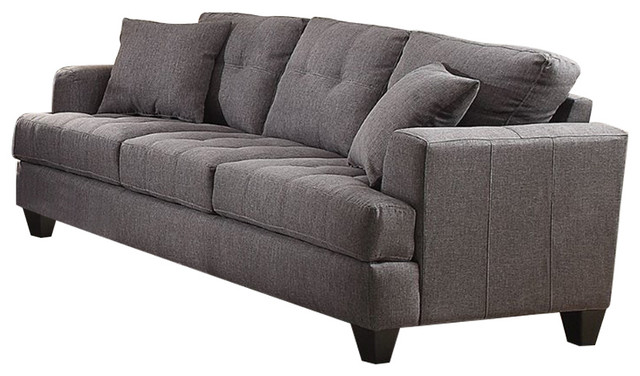 Coaster Samuel Sofa With Tufted Cushions Light Mocha Samuel Sofa With Tufted Cushions