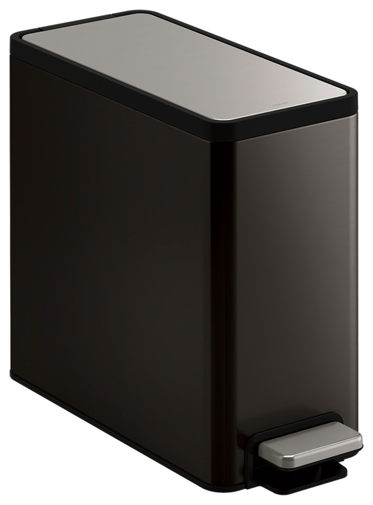 Kohler K20957 9.5 Liter Rectangular Step Trash Can Trash Cans by