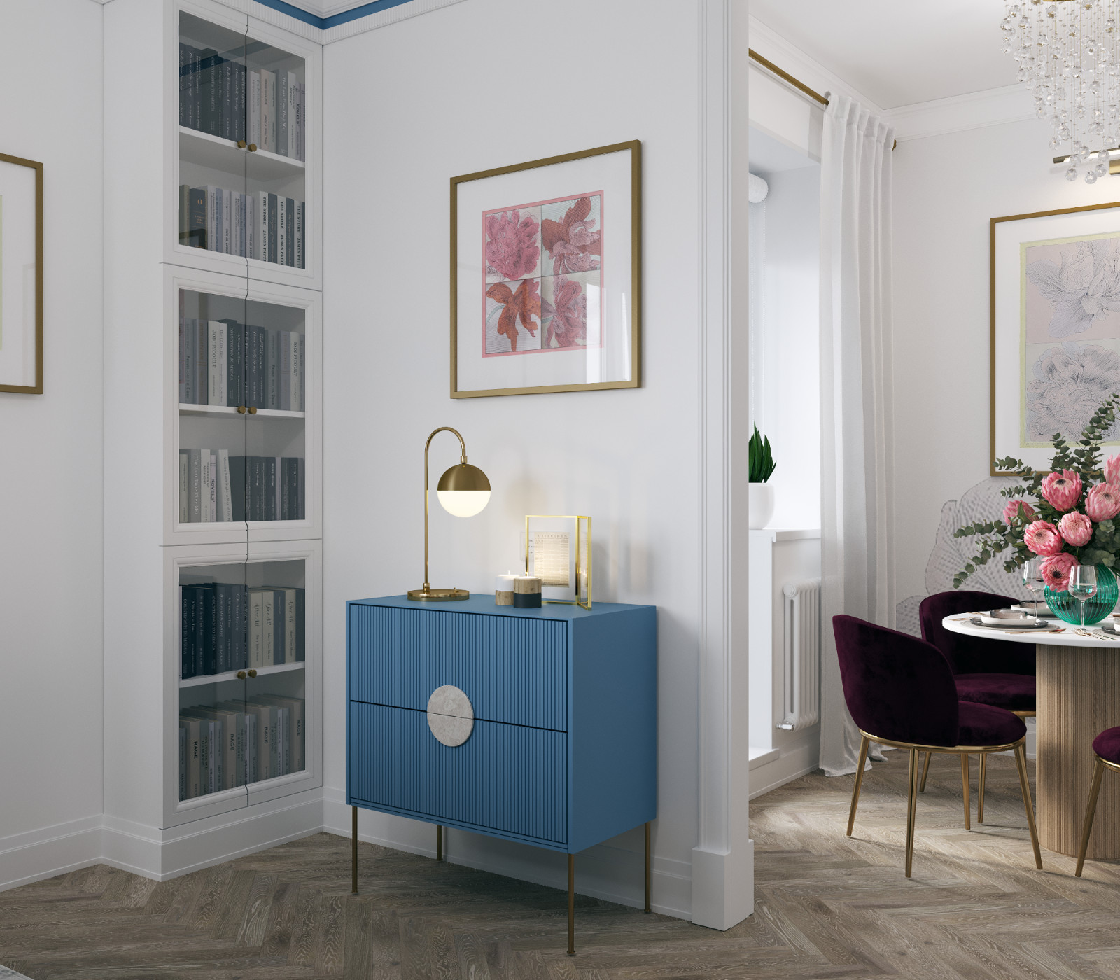 Интерьер квартиры в неоклассическом стиле - "Hermes" (59,1 кв.м.)