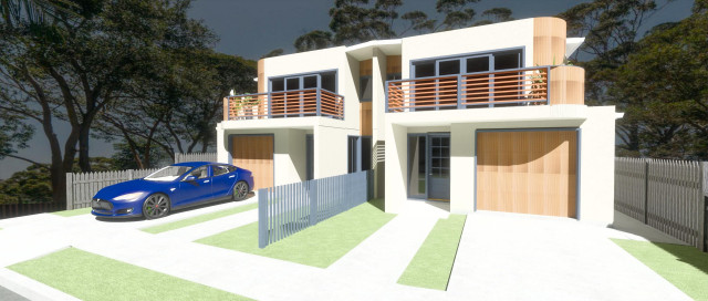 Duplex 2storey Central Coast modern-balcony