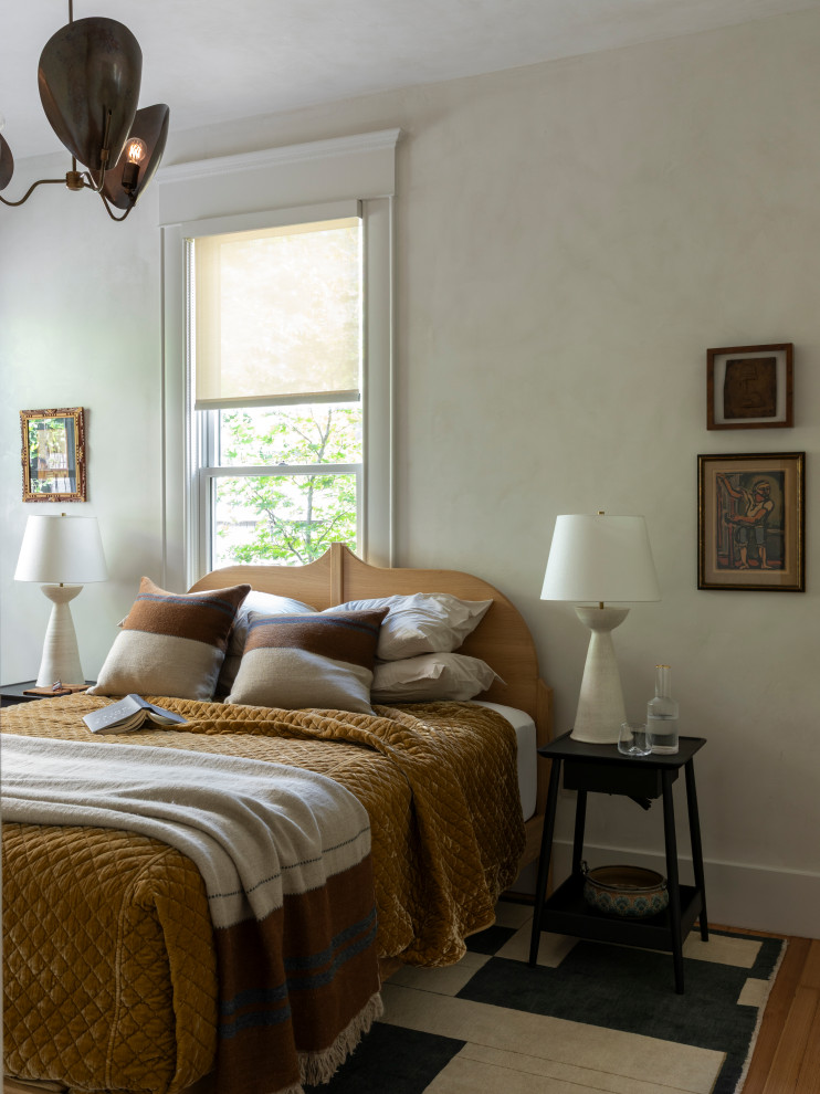 Transitional bedroom photo in Austin