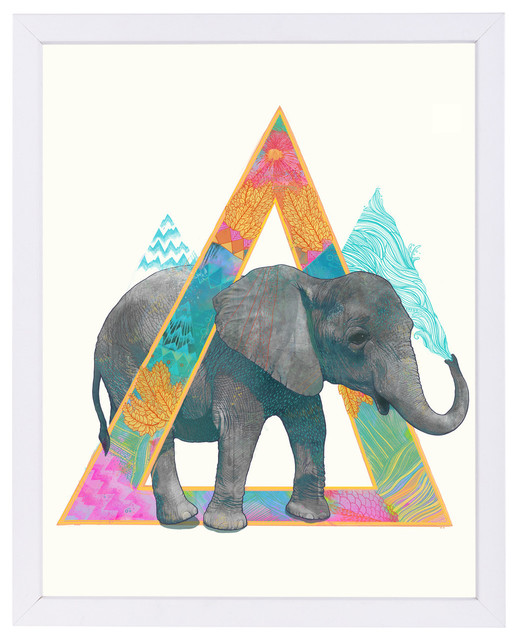 "Elephant1," Art Print, 9"x11"x1"