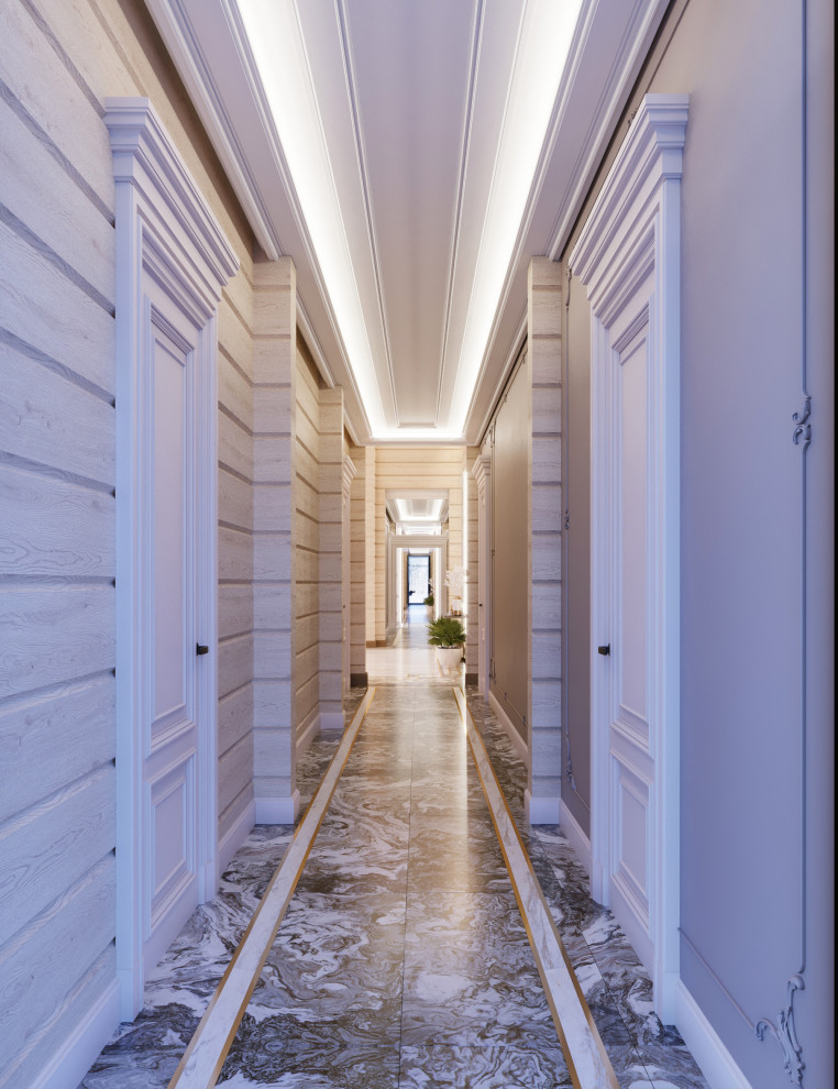 Загородный дом из бруса, Неоклассика