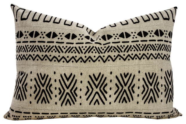 Zigzag Mudcloth Rectangle Pillow - Scandinavian - Decorative Pillows ...