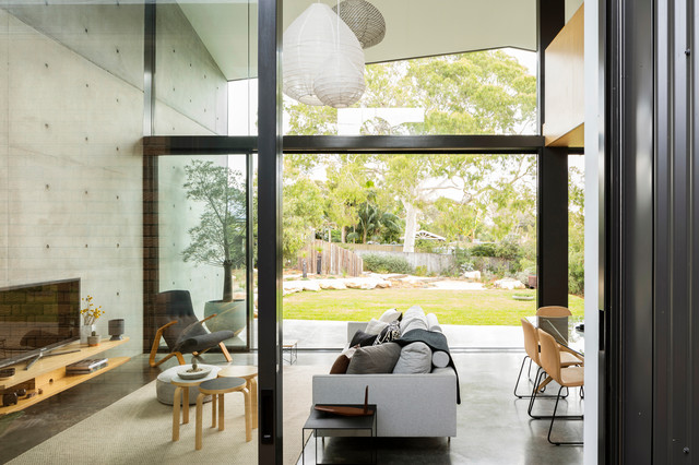 Binary House modern-vardagsrum