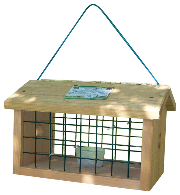 Songbird Essentials Protected Bluebird Jail Feeder View in Your