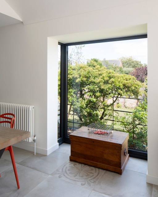 The Old Grain Store beach-style-living-room