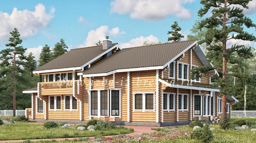 Проекты домов из оцилиндрованного бревна и профилированного бруса