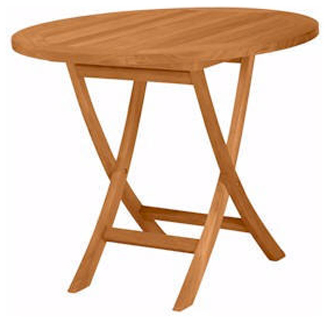 Anderson Teak Patio Lawn Garden Furniture Bahama 35 Round Bistro Folding Table