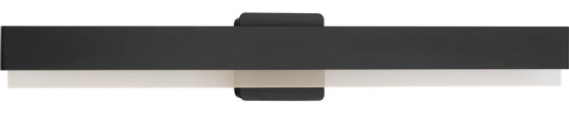 Semblance Collection 32" Matte Black 3CCT Integrated LED Vanity Light