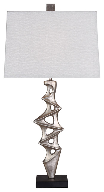 Sculptural Silver Table Lamp, Halifax Table Lamp