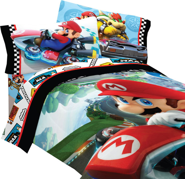 Nintendo Mario Kart Sheet Set Road Rumble Racing Bedding Nintendo Mario Kart Sheet Set Road Rumble Racing Bedding Contemporary Kids Sheets By 51 Llc