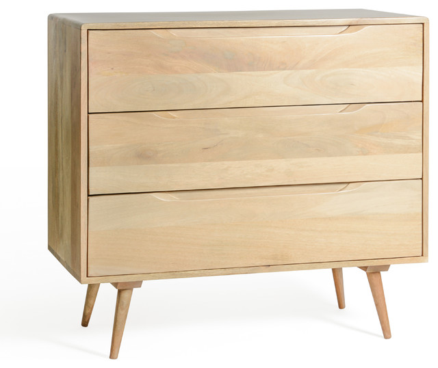 Larsson Mid Century Modern Dresser With 3 Drawers