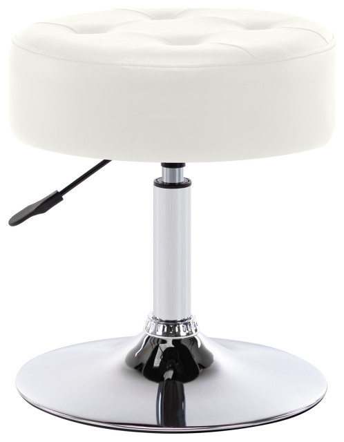Pu Leather Vanity Stool Makeup, How High Should A Vanity Stool Be