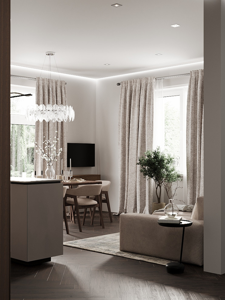 Кухня-гостиная в загородном доме