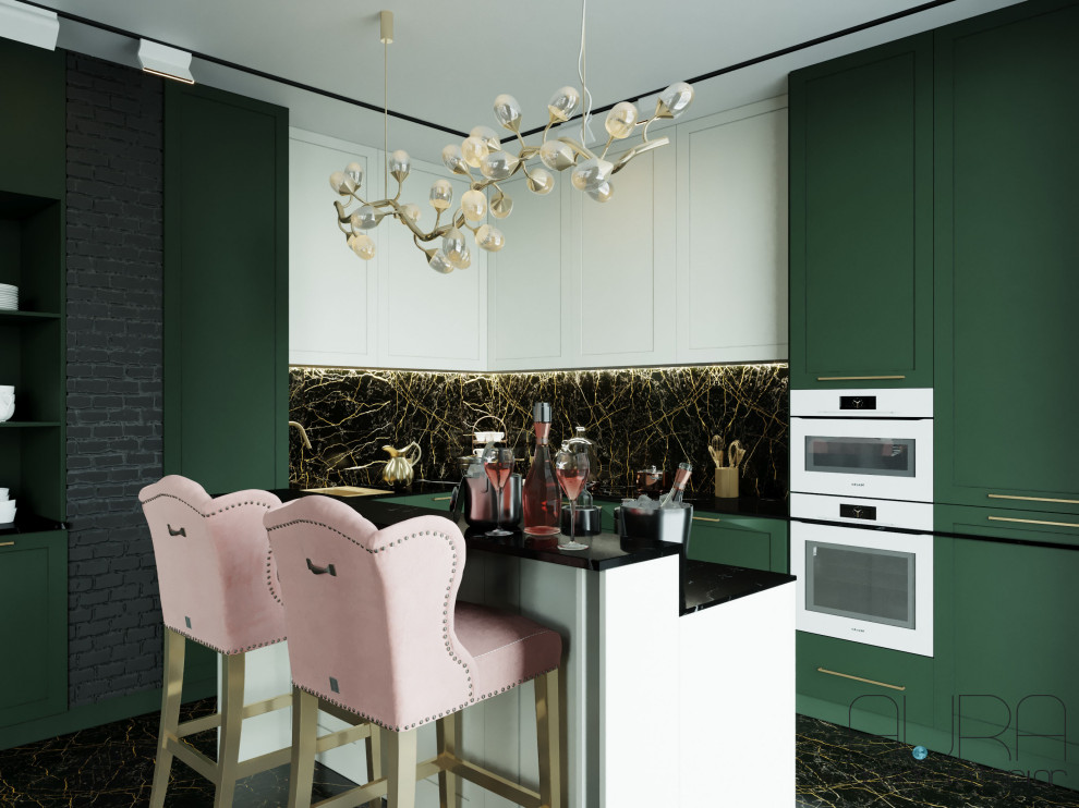 Дизайн кухни гостиной в загородном доме