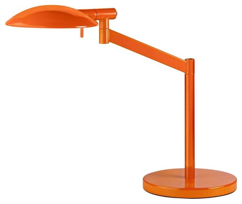 Sonneman 708768 Gloss Orange Perch Pharmacy 1 Light Swing Arm Table Lamp