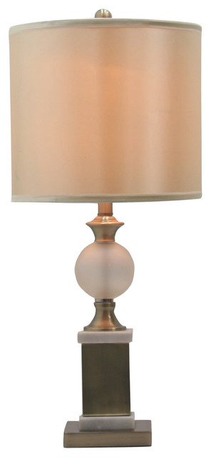 Regency Frosted Glass Urn Table Lamp, White Urn Table Lamp