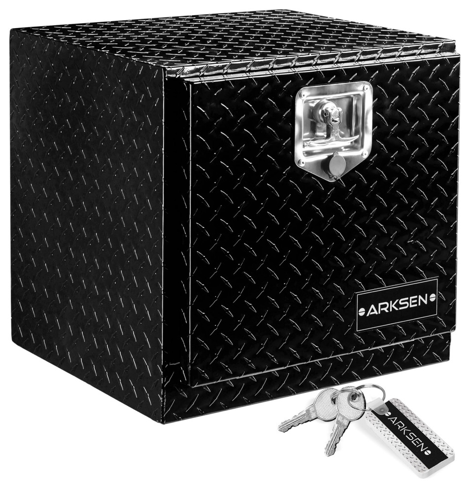 ARKSEN Heavy Duty Aluminum Diamond Plate Tool Box Contemporary
