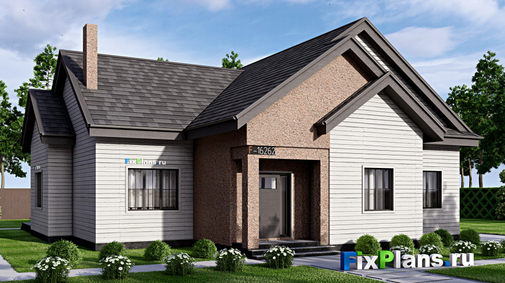Проект дома с мансардой 17х15 м S305м2 F-16262