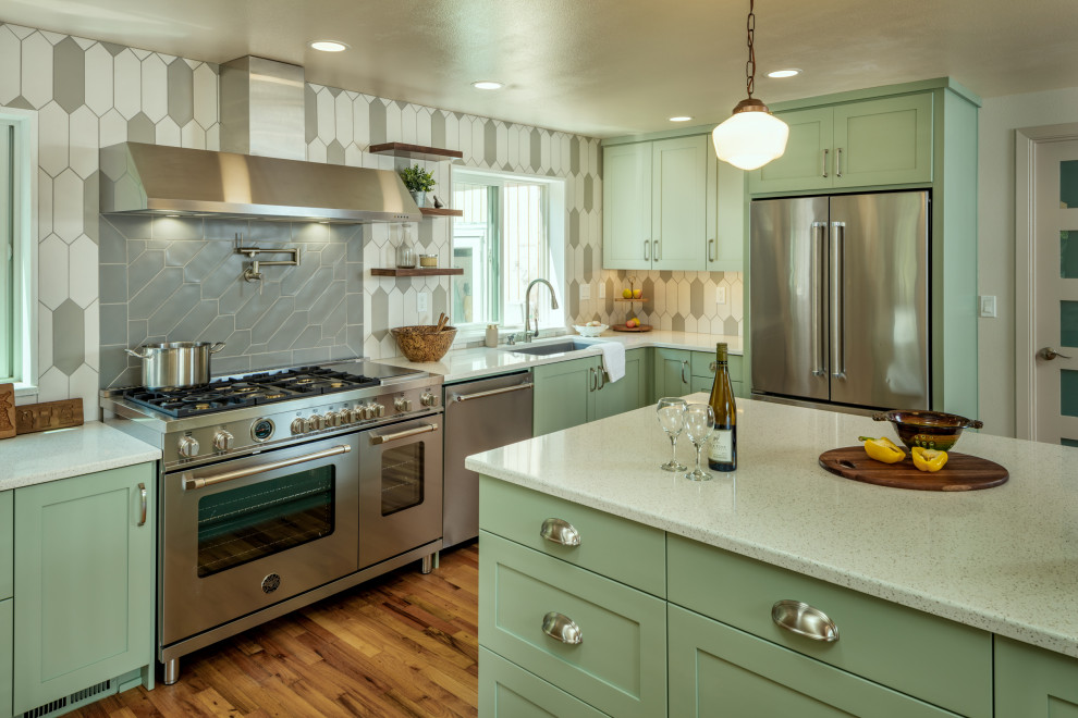 Green Garden Kitchen - Transitional - Kitchen - Other - by G ...