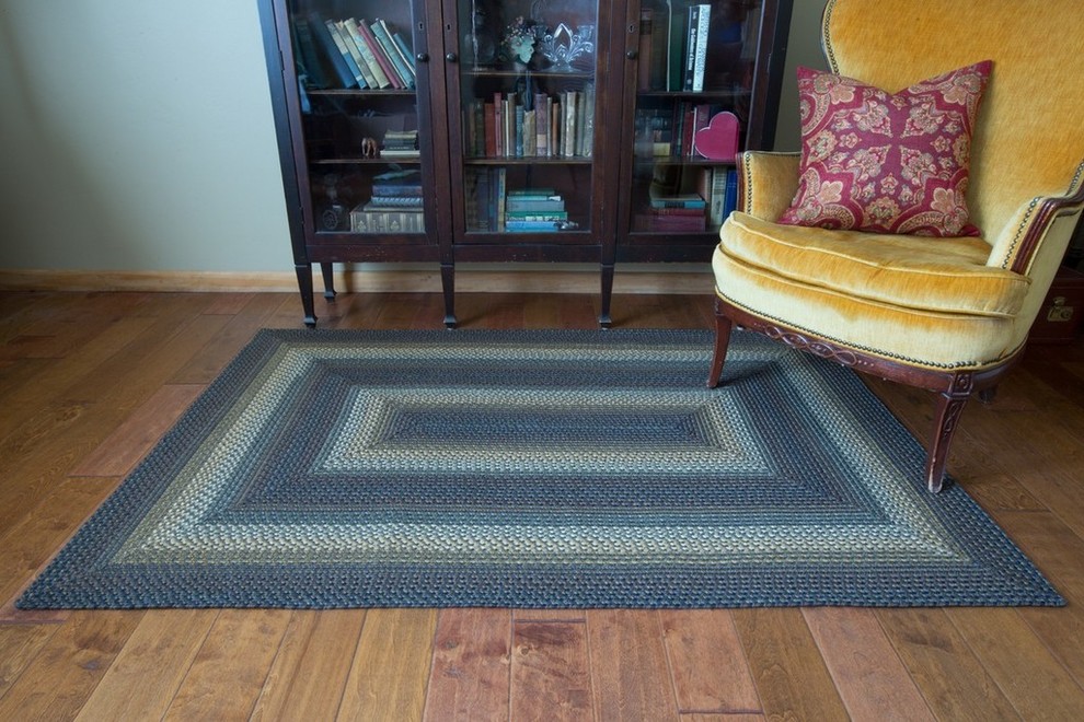 Homespice Decor Mckinley Ultra Wool Braided Rug, 5'x8' Farmhouse