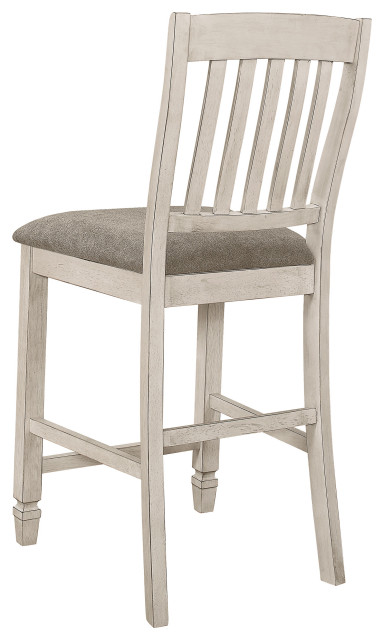 Sarasota Slat Back Counter Height Chairs Grey and Rustic Cream, Set of ...