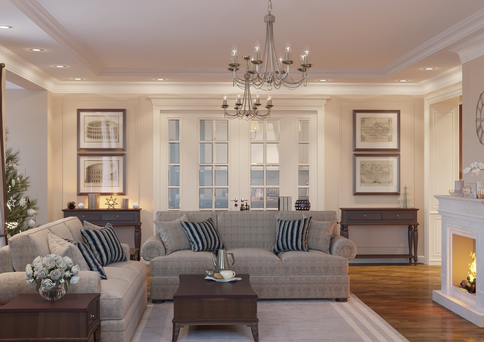 Неоклассика в интерьере гостиной