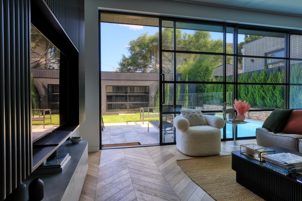 Photo of a contemporary living room in Sydney.