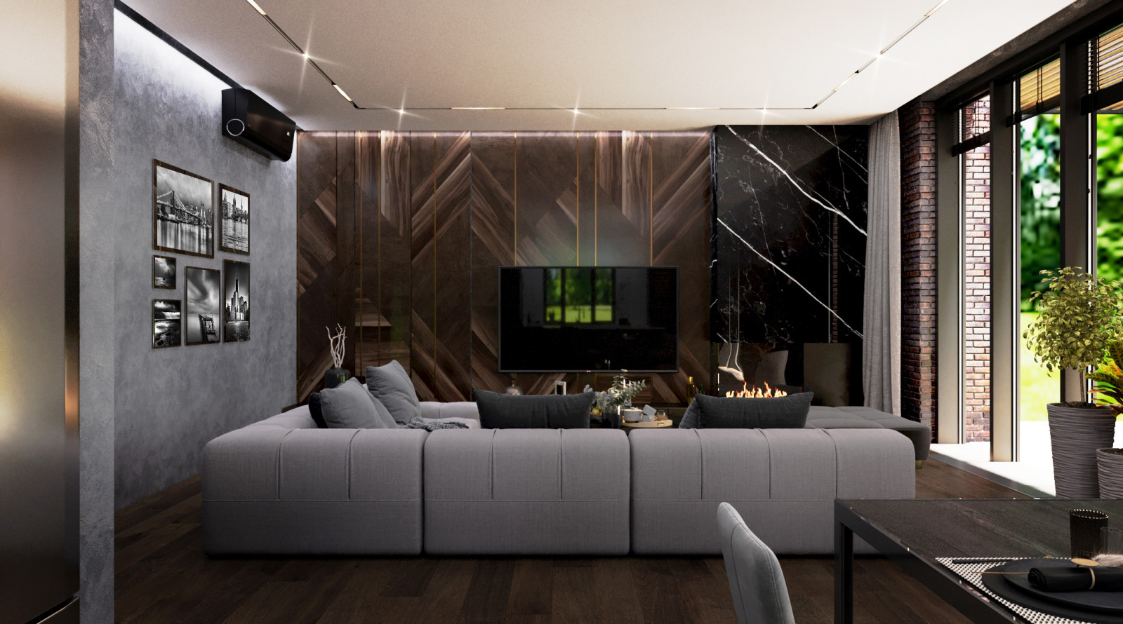 Чувство стиля. Кухня-Гостиная-Столовая.