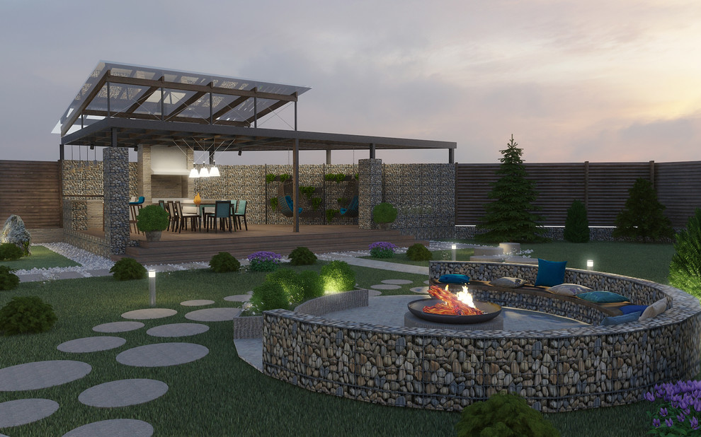 Ландшафтный дизайн участка на берегу залива