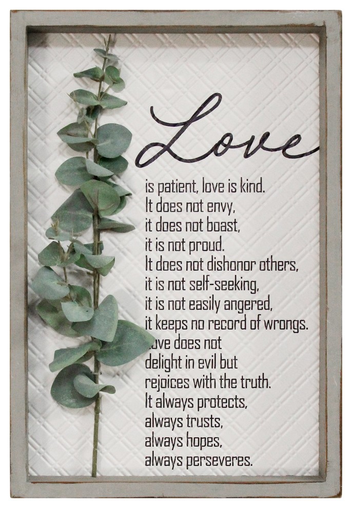 Stratton Home Decor Love is Patient, Love is Kind Wall Art