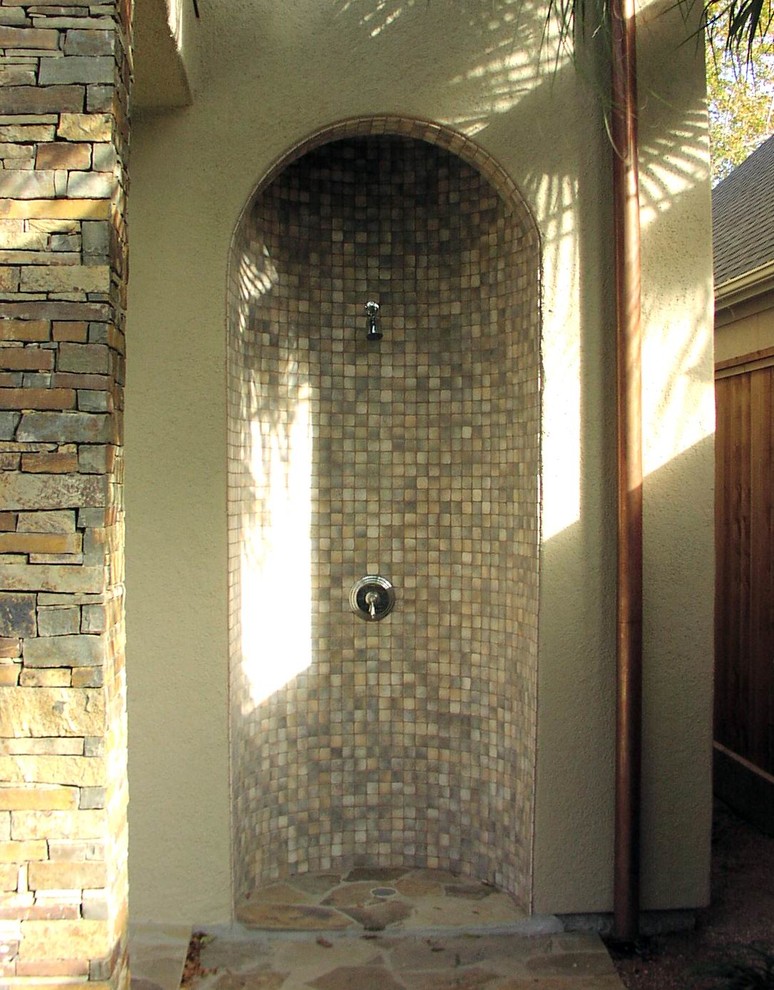 Outdoor shower.