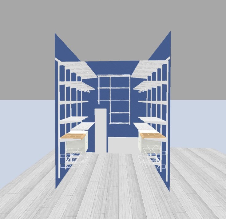 Проект гардеробной комнаты для молодой семьи