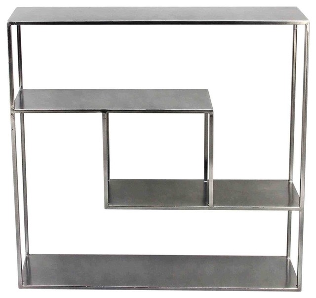 Sagebrook Home Silver Metal Square Wall Shelf Organizer Sagebrook Home Silver Metal Square Wall Shelf Organizer Contemporary Display And Shelves By