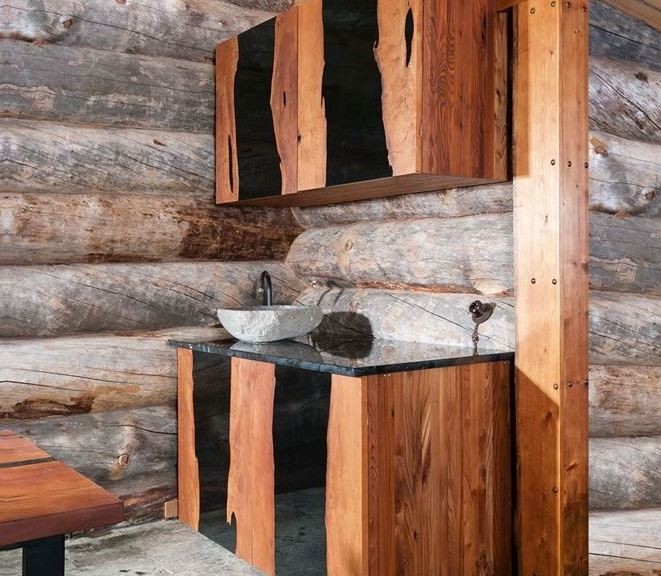 Кухня массив смола лофт эко